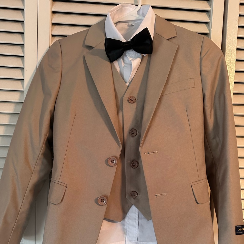 Boys Khaki 4pc suit